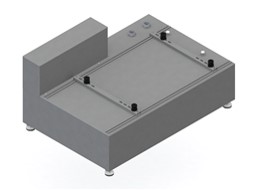 BOMBER 100B Flachspeicher, hier mit dem optionalen Ausdehnungsgefäß dargestellt. Bildnachweis: DEBE Flow Group