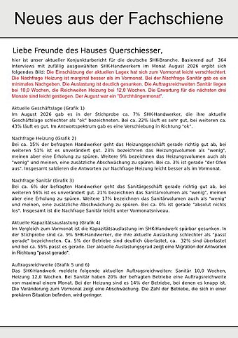 QUERSCHIESSER: Neues aus der Fachschiene 
