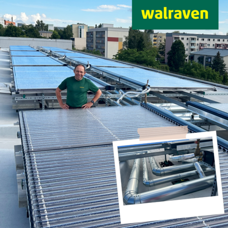 Solarthermieanlage aufständern ohne Dachdurchdringung