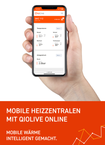 Qio - Fernüberwachung mobiler Heizzentralen mit QioLive