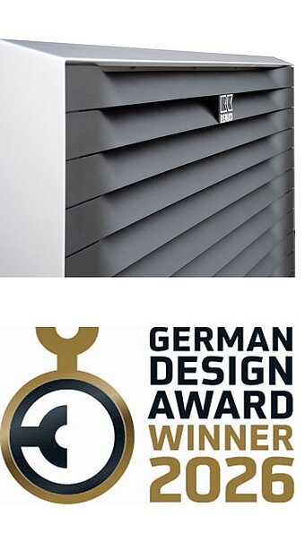 Ausgezeichnet mit dem German Design Award 2026: die Remko Wärmepumpe WKM Pro