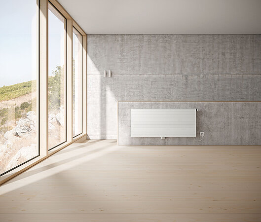 x-flair Vmulti: KERMI Wärmepumpenheizkörper für volle Flexibilität beim Einbau