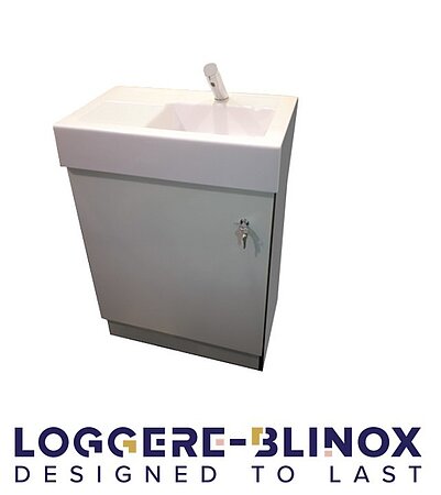 LOGGERE-BLINOX – Klassenzimmerbecken mit Unterschrank