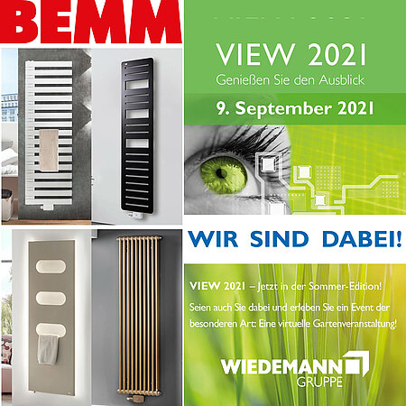 BEMM: Wir sind dabei - Wiedemann View live und digital am 09.09.2021! 