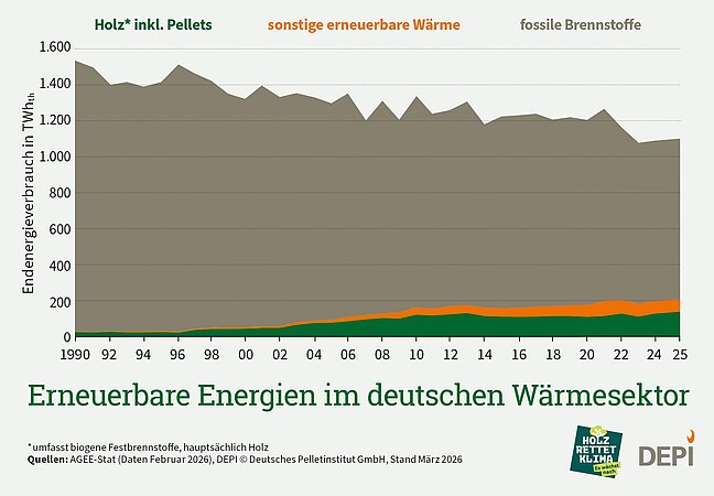DEPI: Erneuerbare Energien im deutschen Wärmesektor 1990-2025