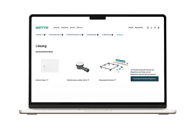 Digitales Planungstool von Bette erleichtert Duschflächenauswahl 