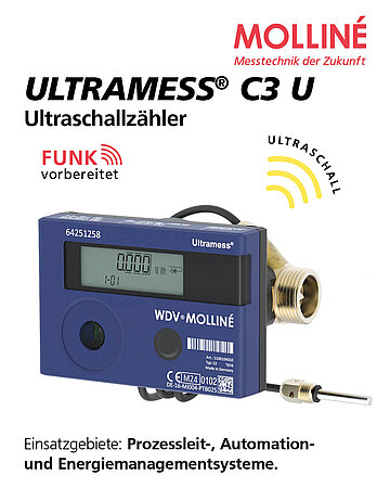 WDV Molliné: Ultramess® C3 U – Ultraschallzähler für Industrie und Immobilien