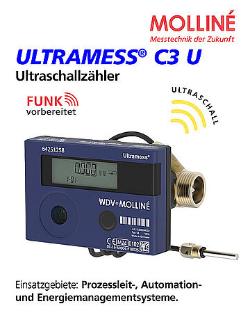 WDV Molliné: Ultramess® C3 U – Ultraschallzähler für Industrie und Immobilien