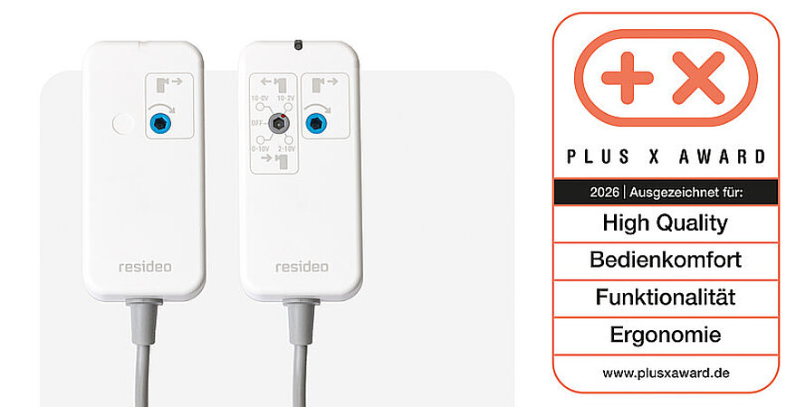 Kompakte Stellantriebe von Resideo mit PLUS X AWARD ausgezeichnet 