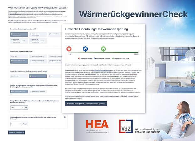 Neuer WärmerückgewinnerCheck von HEA und VdZ jetzt online 