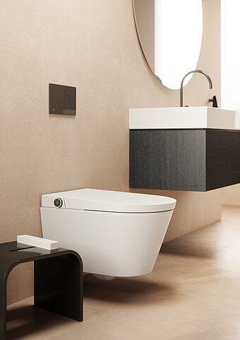 Verbesserung der täglichen Hygiene: Das Dusch-WC i.life E von Ideal Standard vereint modernes Design, praktische Funktionen und einfache Bedienung