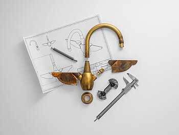 Maßgeschneiderte Designlösungen ab Stückzahl eins: Dornbracht Atelier steht für Individualität in herausragender Manufakturqualität. Original-Produktdesign: Sieger Design  Copyright: Dornbracht