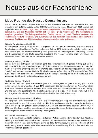 QUERSCHIESSER: Neues aus der Fachschiene 