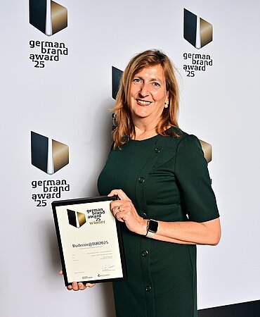 Buderus erhält für seine Präsentation und die Kampagne auf der Weltleitmesse ISH 2025 den German Brand Award