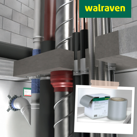 Nullabstand realisieren mit dem Walraven Pacifyre® NBR-plus Brandschutzband