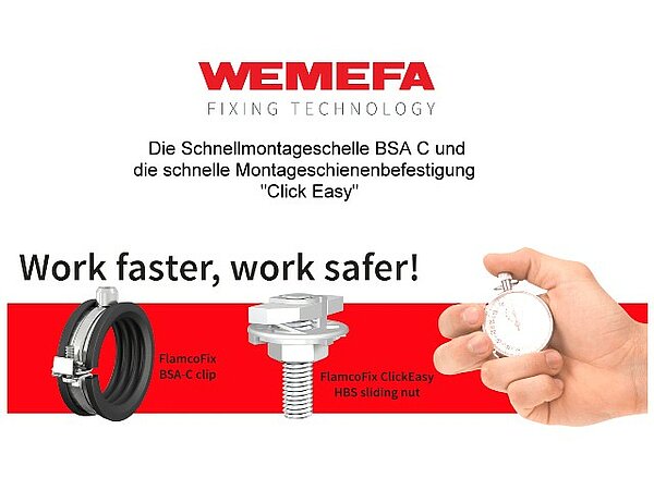 WEMEFA: Die Click Easy und die BSA-C Rohrschelle, eine top Montageerleichterung
