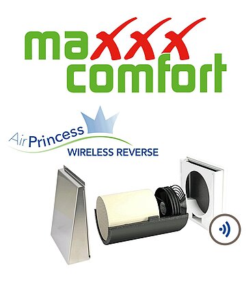 Maxxxcomfort: Neuer dezentraler Funklüfter AirPrincess Wireless Reverse