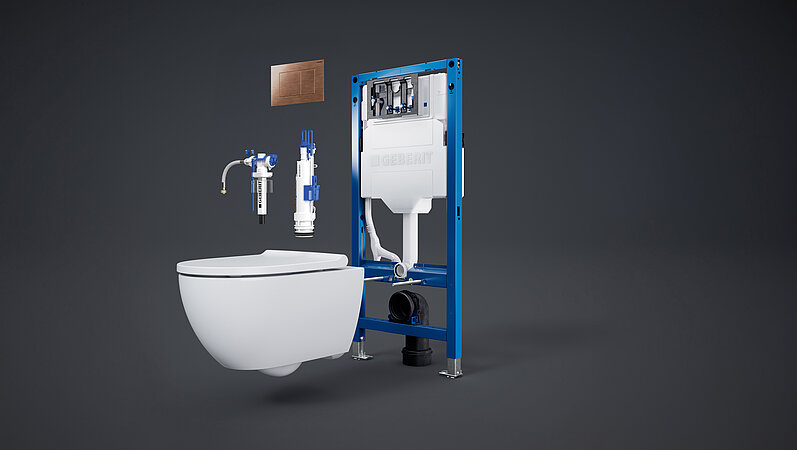 Geberit WC-System: Drei Topkomponenten aus einer Hand