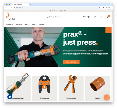 Online bestellen, professionell arbeiten – die Marke prax® macht´s möglich