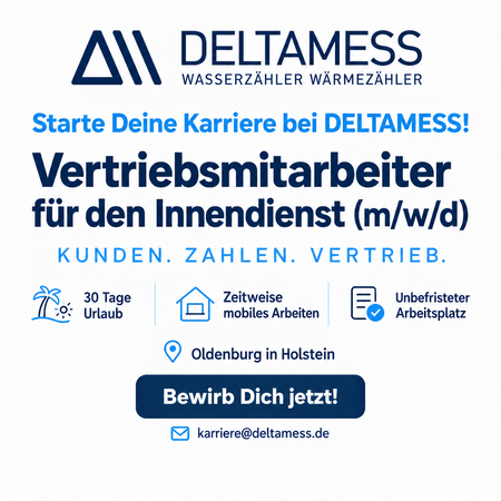 DELTAMESS sucht Verstärkung für den Vertriebsinnendienst