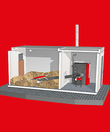 Einstock-Heizmodul Hackgut