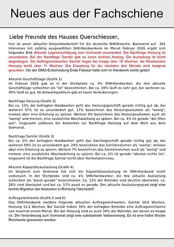 QUERSCHIESSER: Neues aus der Fachschiene 