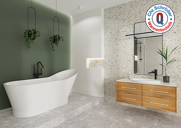 Schröder Wannentechnik – Freistehende Entspannung mit der Badewanne Golem Classic