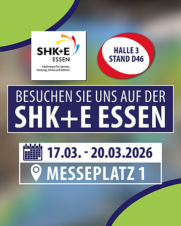 Schornsteintechnik Neumarkt: SHK+E Essen - Wir sind dabei!