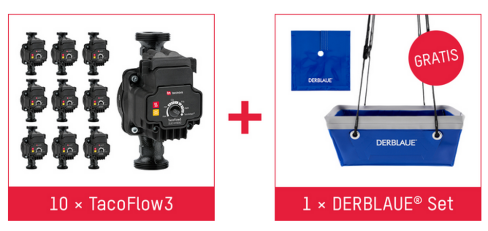 Sonderaktion: Taconova Umwälzpumpen X DERBLAUE – Flexible Intelligenz