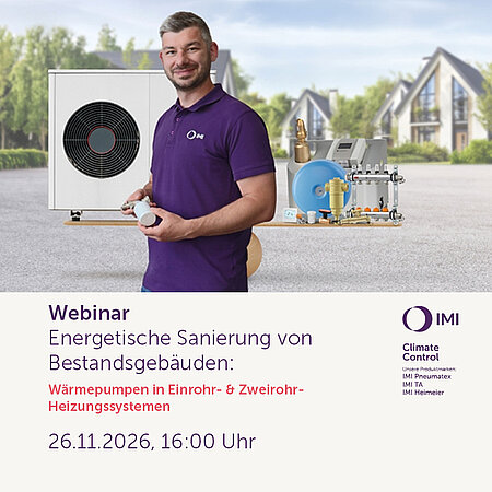 IMI Hydronic Engineering: Neue Wärmepumpe. Bestehendes Rohrnetz. Kein Problem.