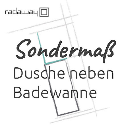 RADAWAY: SOM-Neuheit - Schmale Profile für die Montage einer verkürzten Seitenwand auf Badewanne