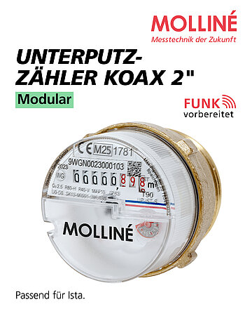 WDV Molliné: Unterputz-Wasserzähler - Koax 2"