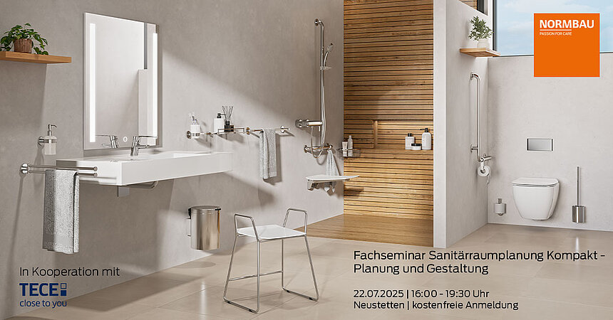 Zukunft gestalten beginnt im Bad: NORMBAU x TECE Fachseminar „Sanitärraumplanung kompakt“