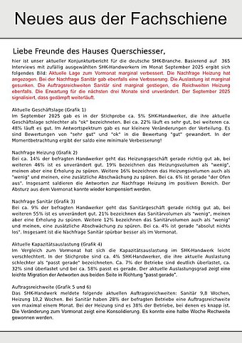 QUERSCHIESSER: Neues aus der Fachschiene 