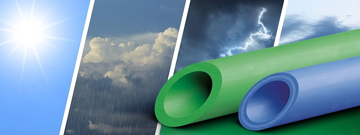 Wichtiger Hinweis zur Außenlagerung von aquatherm Rohrleitungssystemen