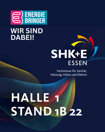 Energie Bringer auf der SHK+E Messe Essen (vom 17.–20. März 2026)