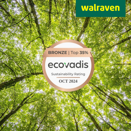 Walraven wird für seine Nachhaltigkeitsbemühungen mit dem EcoVadis-Bronzesiegel ausgezeichnet!