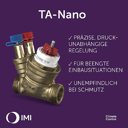 IMI TA: Perfekt für FanCoils, Kühldecken, Einrohr-Anlagen 