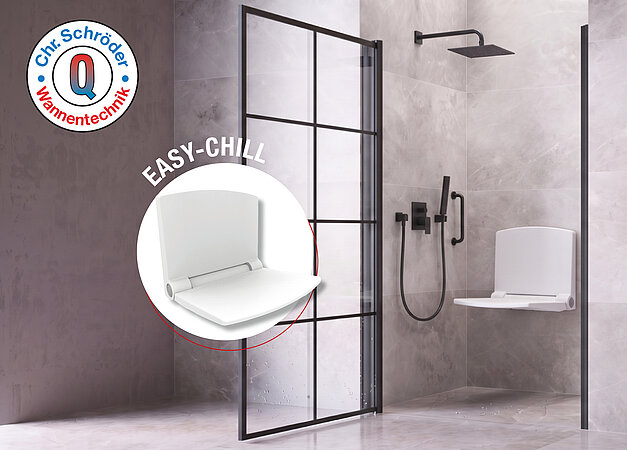 Schröder Wannentechnik: Duschklappsitz CS-EasyChill: Komfort, Sicherheit und modernes Baddesign