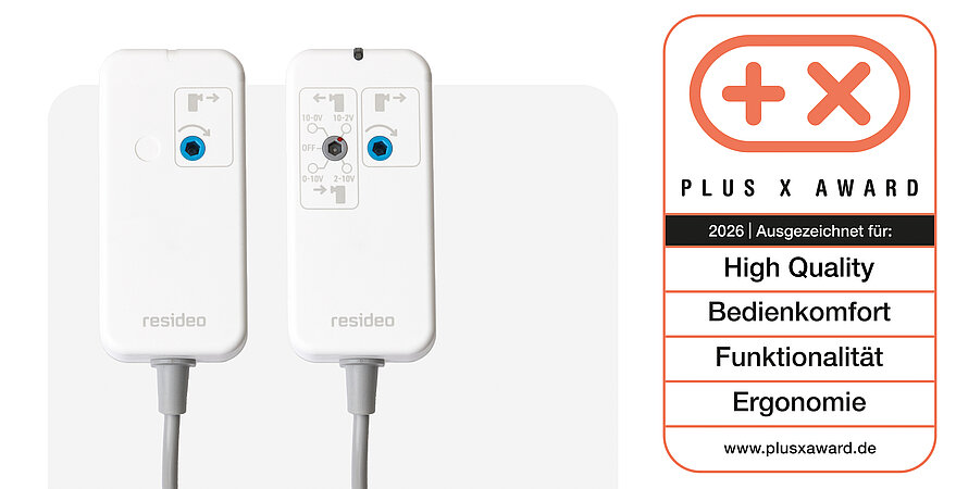 Kompakte Stellantriebe von Resideo mit PLUS X AWARD ausgezeichnet