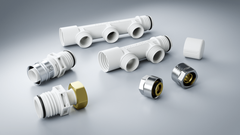 Flexible, hygienische und langlebige Installation: FRÄNKISCHE erweitert bewährtes alpex System um neue PPSU-Verteiler