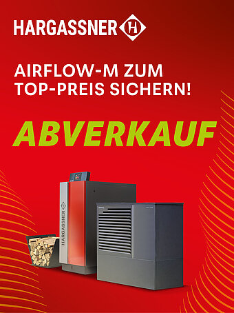 Sichern Sie sich jetzt ausgewählte HARGASSNER AIRFLOW-M Wärmepumpen zu attraktiven Abverkaufspreisen.