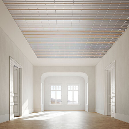 KERMI Raumklima: Neue Deckenheizung/-kühlung - Durchdachtes Trockensystem für eine schnelle, flexible Montage