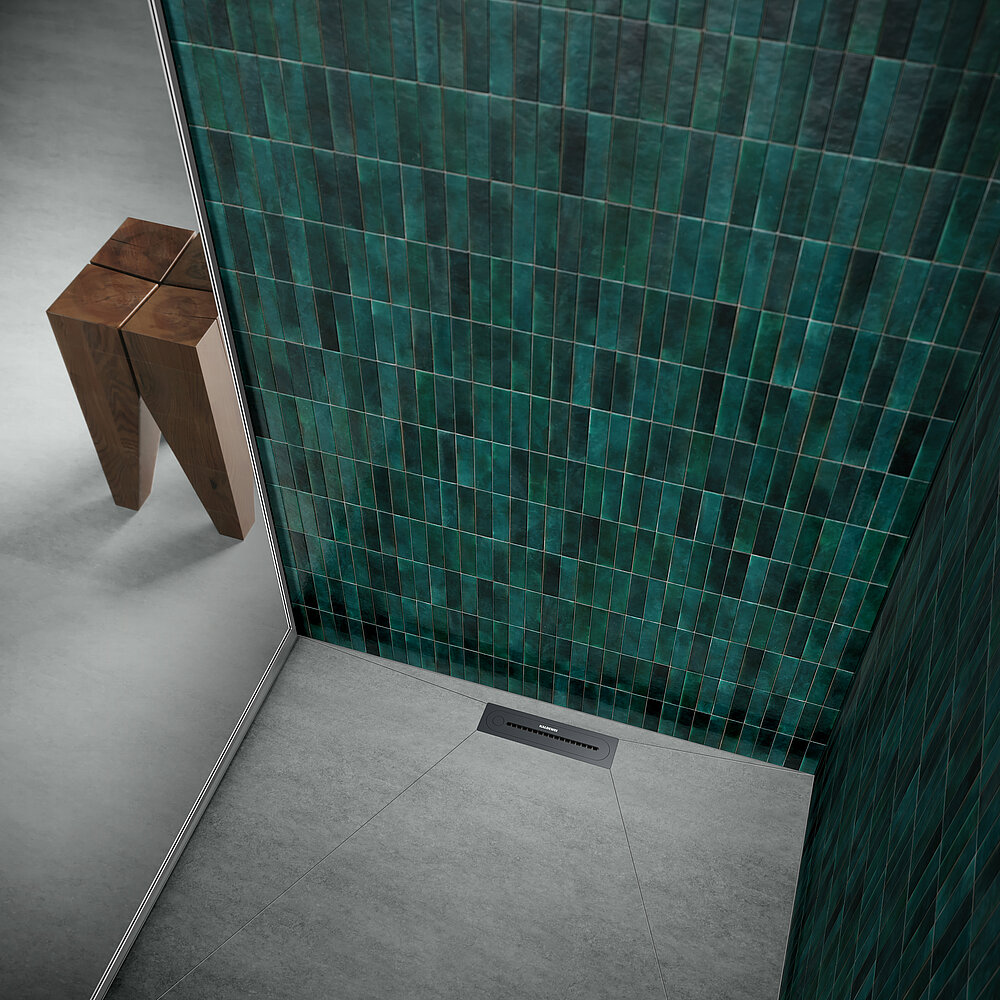 Mit seiner geringen Aufbauhöhe und der freien Positionierbarkeit im bodengleichen Duschplatz bietet FlowPoint Zero maximale Flexibilität bei der Badgestaltung. Foto: KALDEWEI