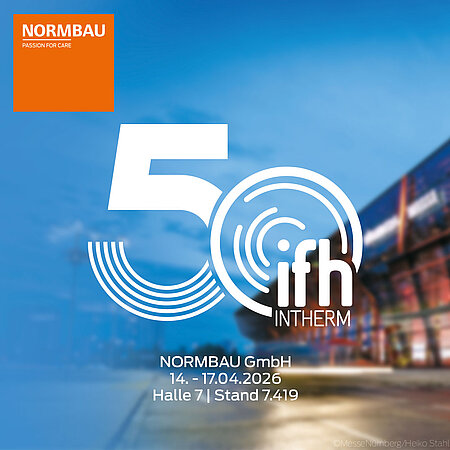 Spannende Neuheiten auf der IFH/Intherm 2026 – 14.–17. April | NORMBAU GmbH, Halle 7, Stand 7.419