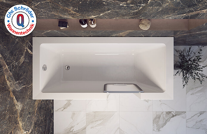 Komfort, Design und Sicherheit – Badewanne mit Tür „Uppsala Easy“ von Schröder Wannentechnik