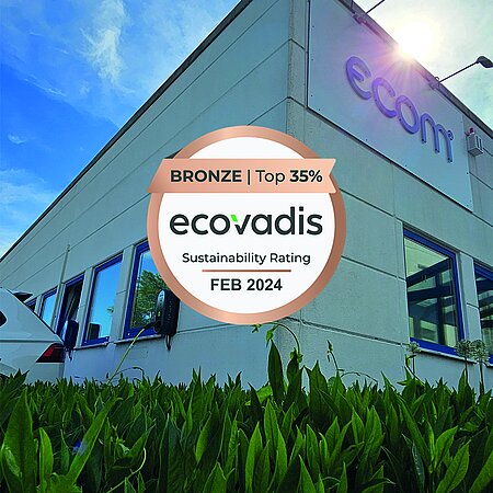 Messtechnikspezialist ecom mit EcoVadis Bronze ausgezeichnet 