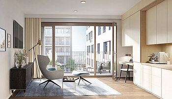 Vilvif Hamburg Living Garbe Immobilien-Projekte GmbH Bildrechte: © Garbe Immobilien Projekte GmbH