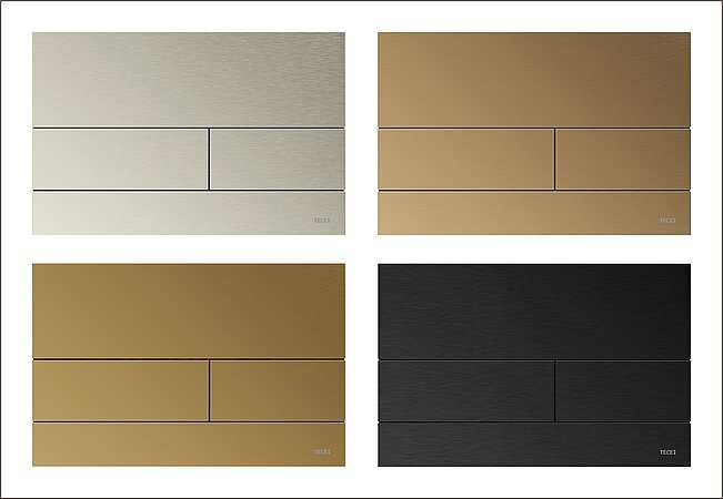 TECE erweitert die Oberflächenpalette bei den WC-Betätigungen