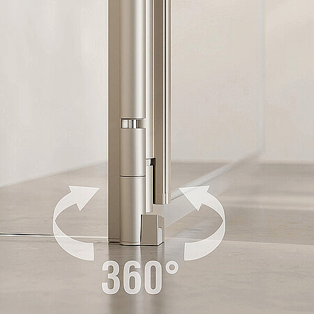 Jetzt neu: Artweger PRESTIGE, die revolutionäre Drehrohr-Duschkabine. Design by Studio F. A. Porsche 